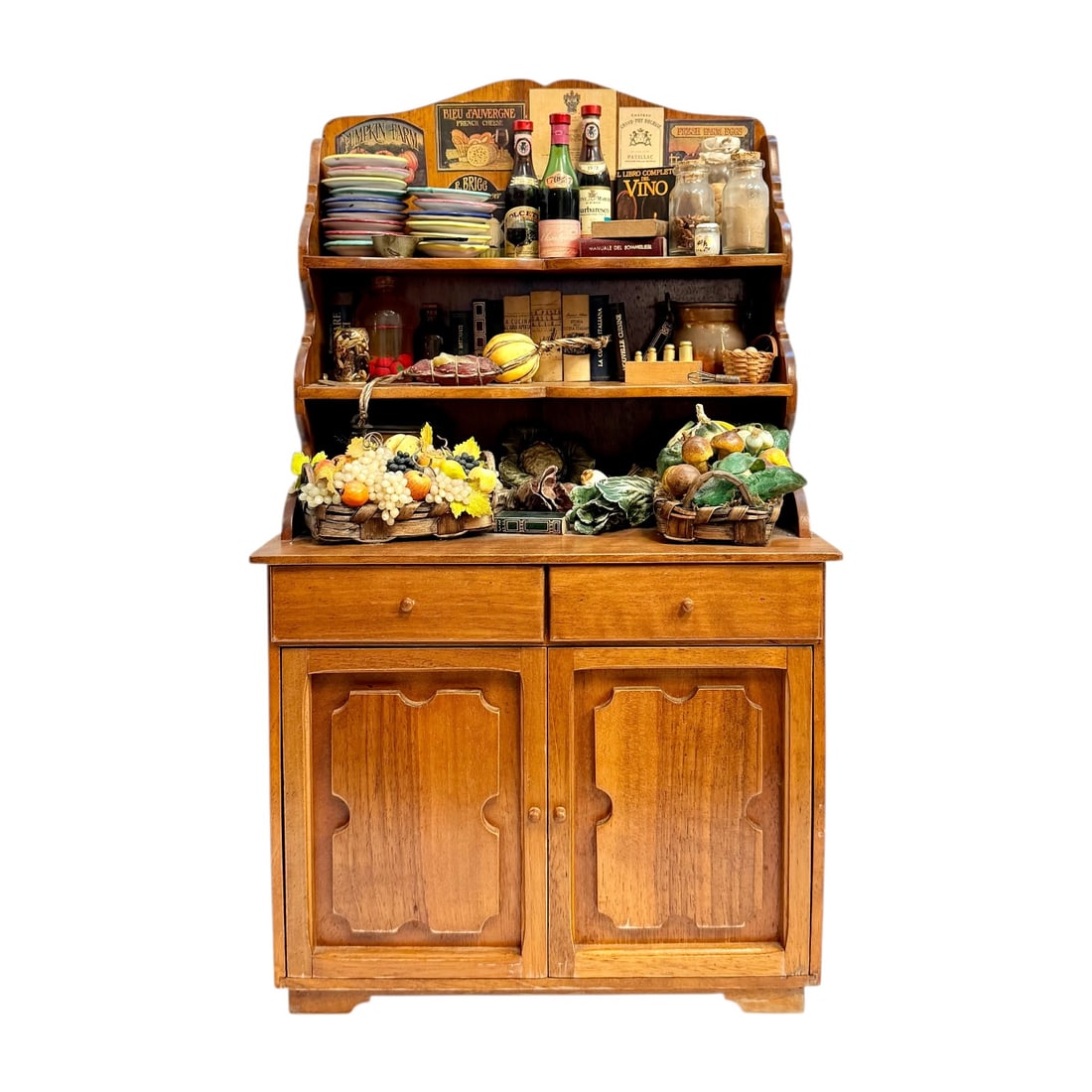 Reutter Porcelain Miniature Kitchen Hutch Country Fixin's Dollhouse Cabinet (1 of 15)