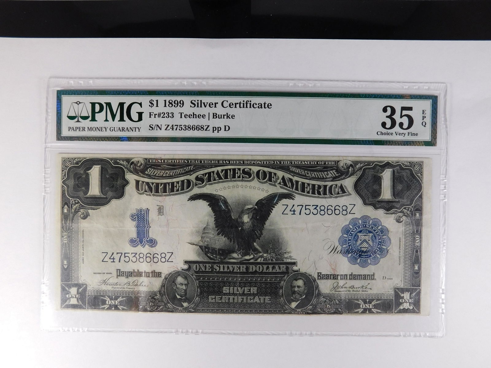 1899 $1 Silver Cert,, PMG VF35EPQ (1 of 2)