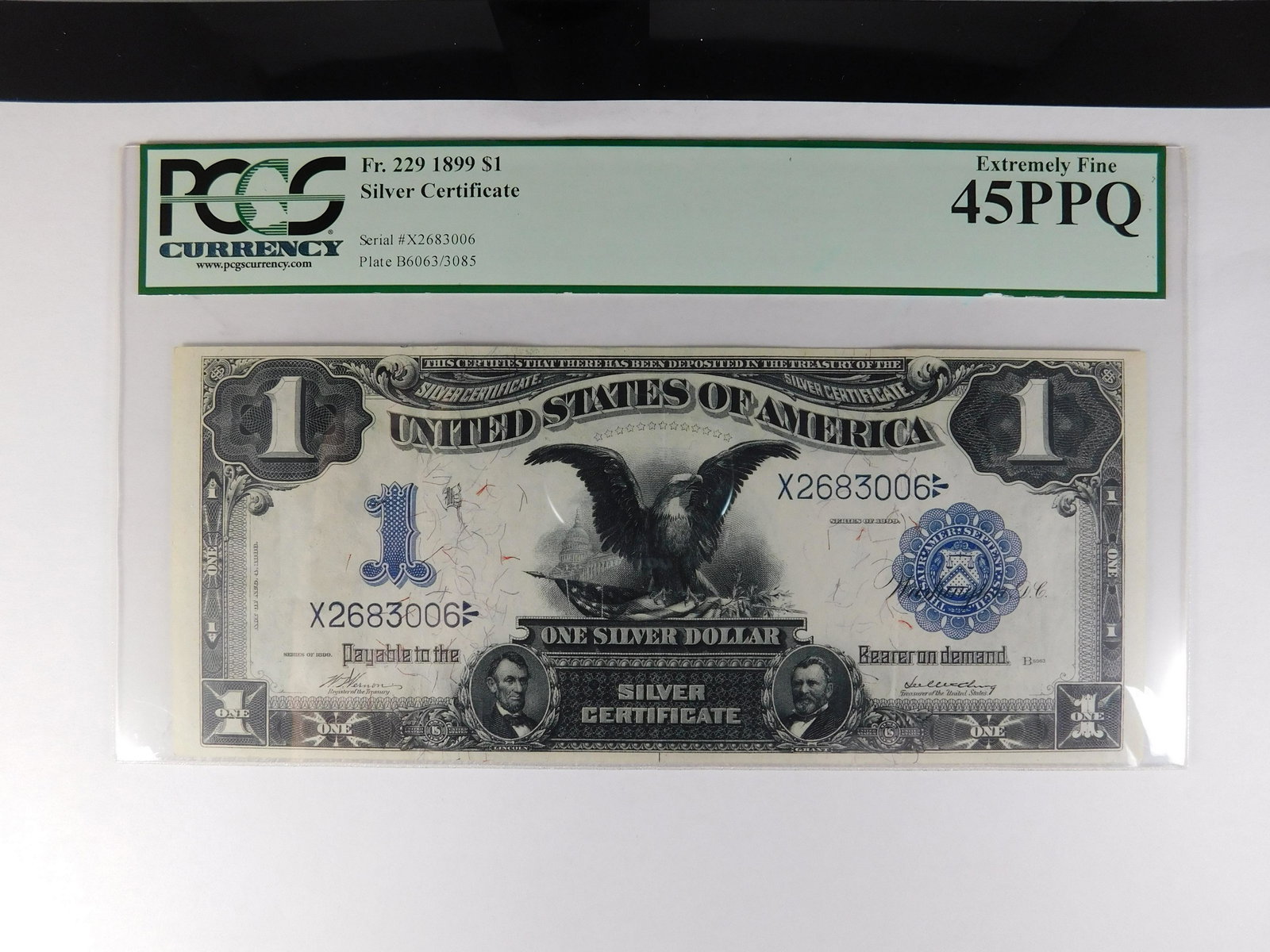 1899 $1 Silver Cert., PCGS XF45PPQ (1 of 2)