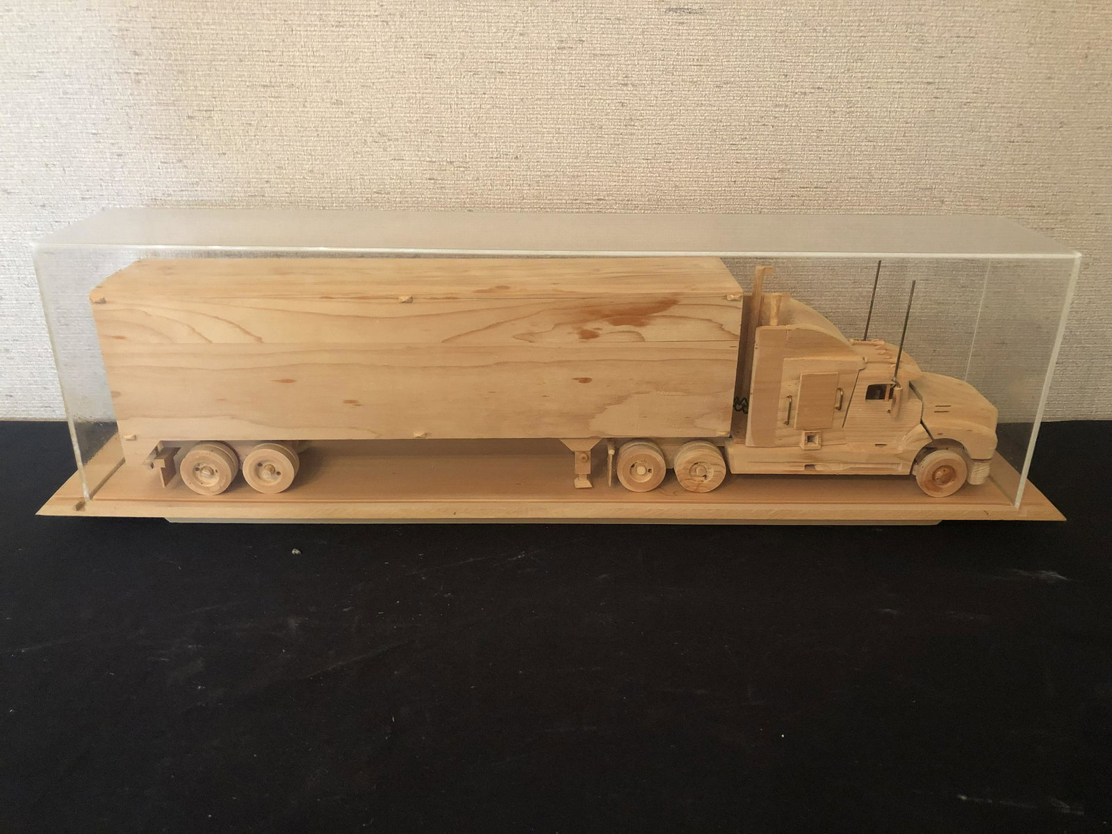 HANDMADE WOODEN SEMI IN PLASTIC CASE (1 of 3)