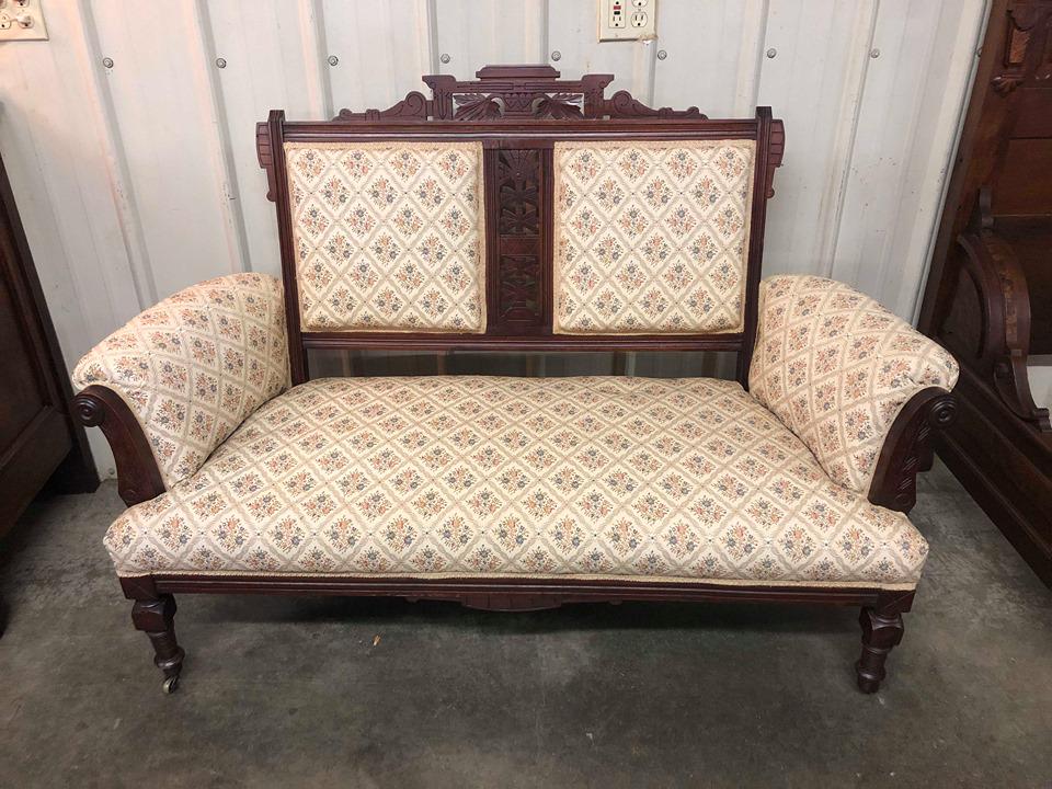 Victorian Eastlake settee: Victorian Eastlake settee