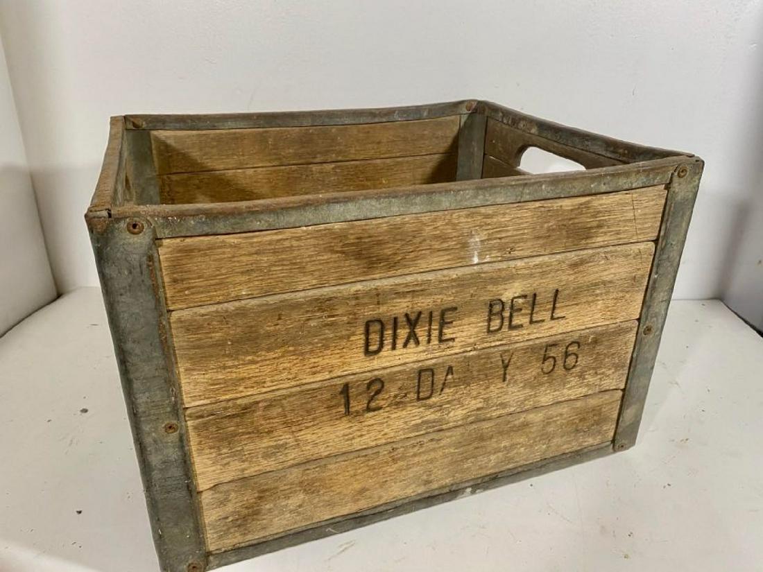Early Dixie Bell Wooden Milk Crate (1 of 1)