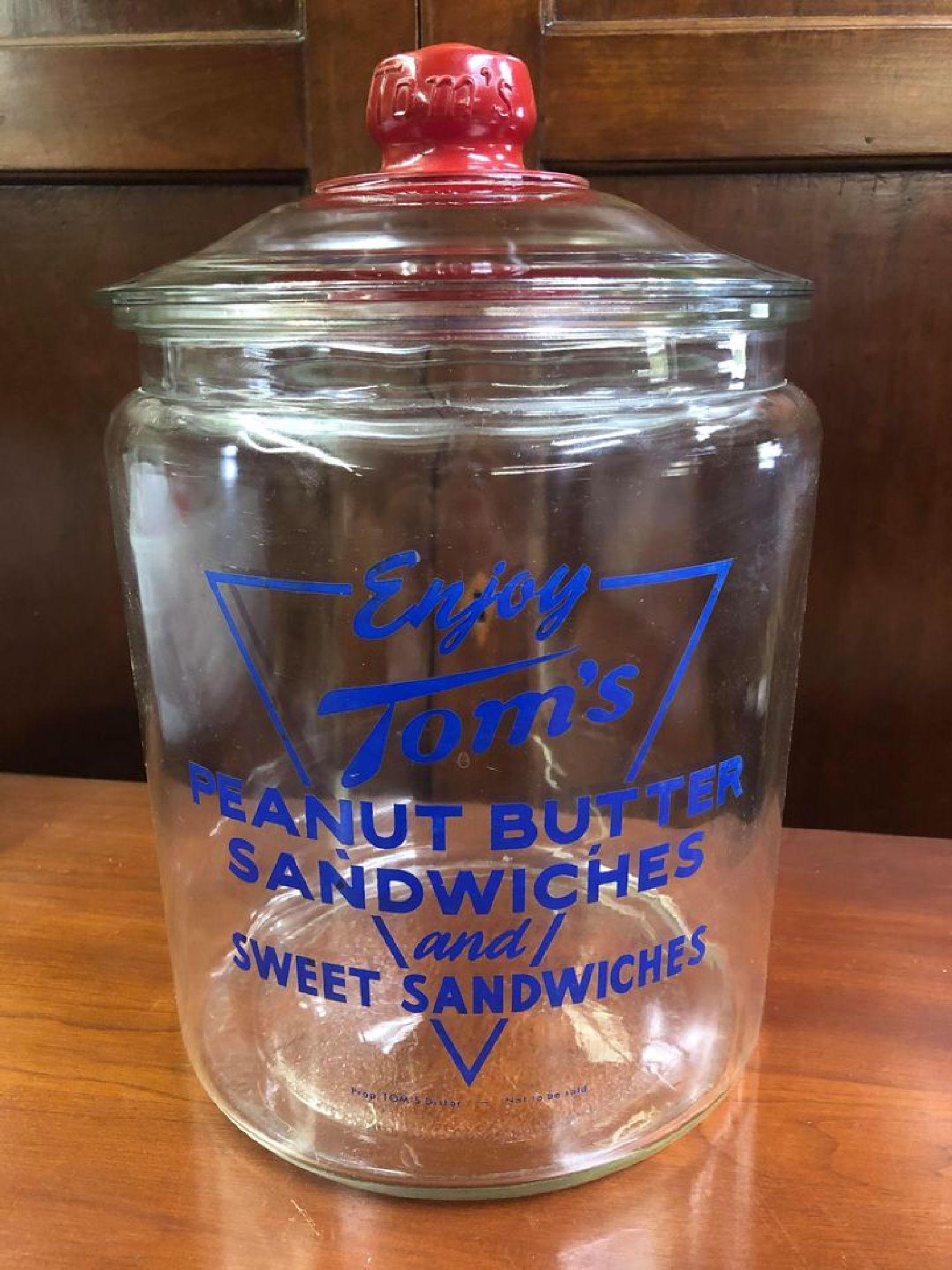 Enjoy Tom's Peanut Butter Sandwiches Jar: Enjoy Tom's Peanut Butter Sandwiches Jar