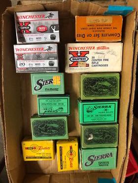 Box Lot of Bullets: .308, .30 cal, 6.5, 20ga: Box Lot of Bullets: .308, .30 cal, 6.5, 20ga shells/slugs