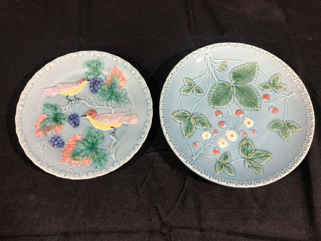 Pair Of Majolica Pottery Plates (1 of 1)