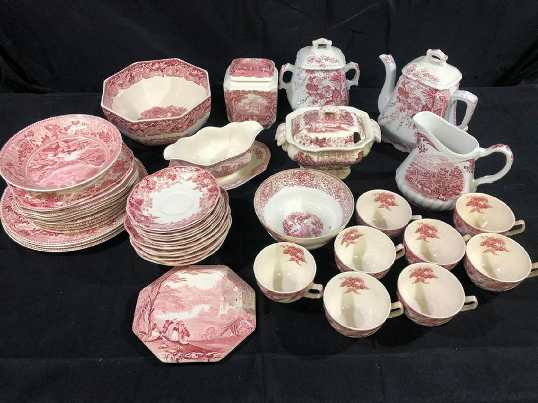 Collection Of Red Transferware (1 of 2)