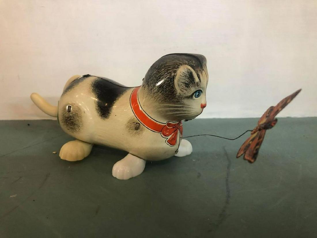 German Cat Chasing Butterfly Wind Up Toy (1 of 2)