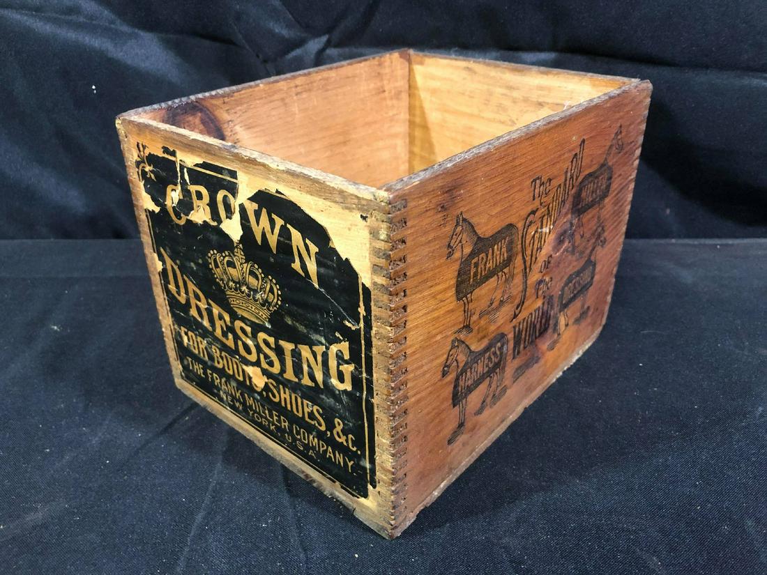 Crown Dressing For Boot, Shoes The Frank Miller Company: Crown Dressing For Boot, Shoes The Frank Miller Company Dovetail Box Crate