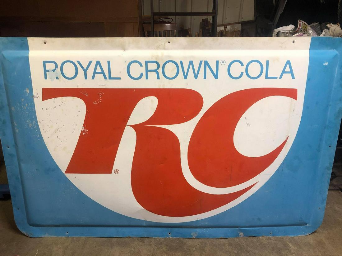 Large Royal Crown Cola RC Metal Sign: Large Royal Crown Cola RC Metal Sign