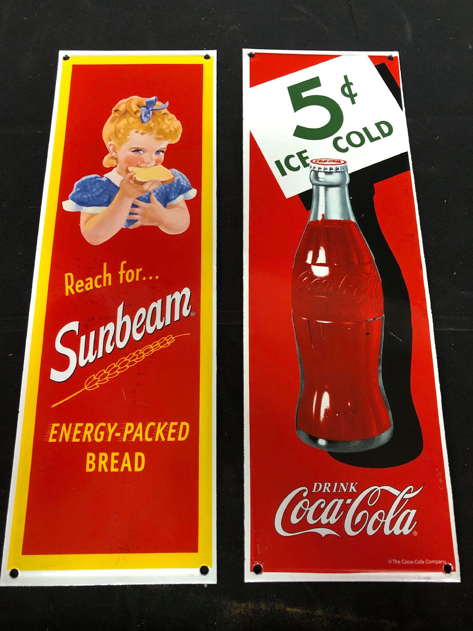 Sunbeam & Coca-Cola Porcelain Signs: Sunbeam & Coca-Cola Porcelain Signs