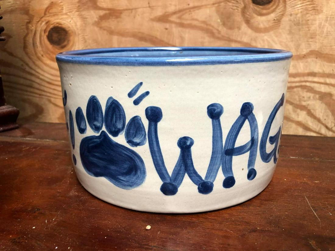 M.A. Hadley Pottery Dog Food Bowl: M.A. Hadley Pottery Dog Food Bowl