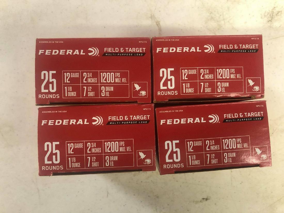 100 Rounds Federal 12 Gauge: 100 Rounds Federal 12 Gauge