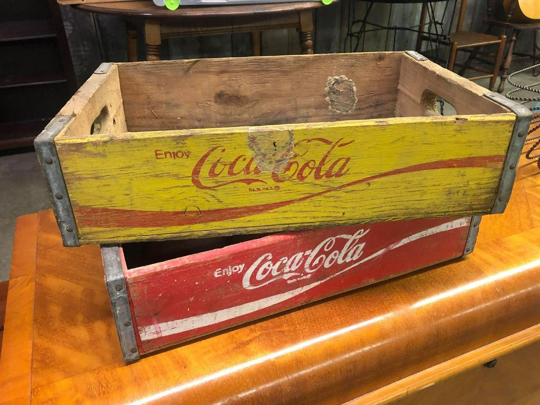 Pair Of Wooden Coca-Cola Crates: Pair Of Wooden Coca-Cola Crates