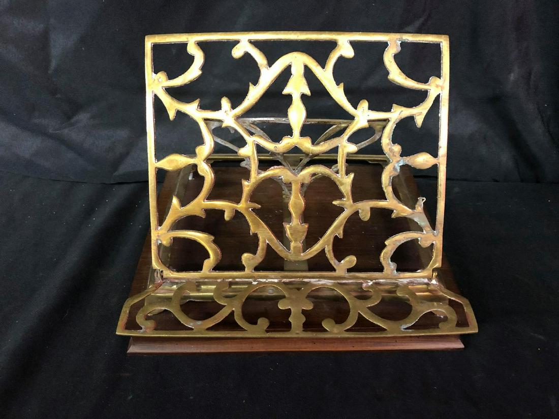 Desk Top Brass Book Holder: Desk Top Brass Book Holder