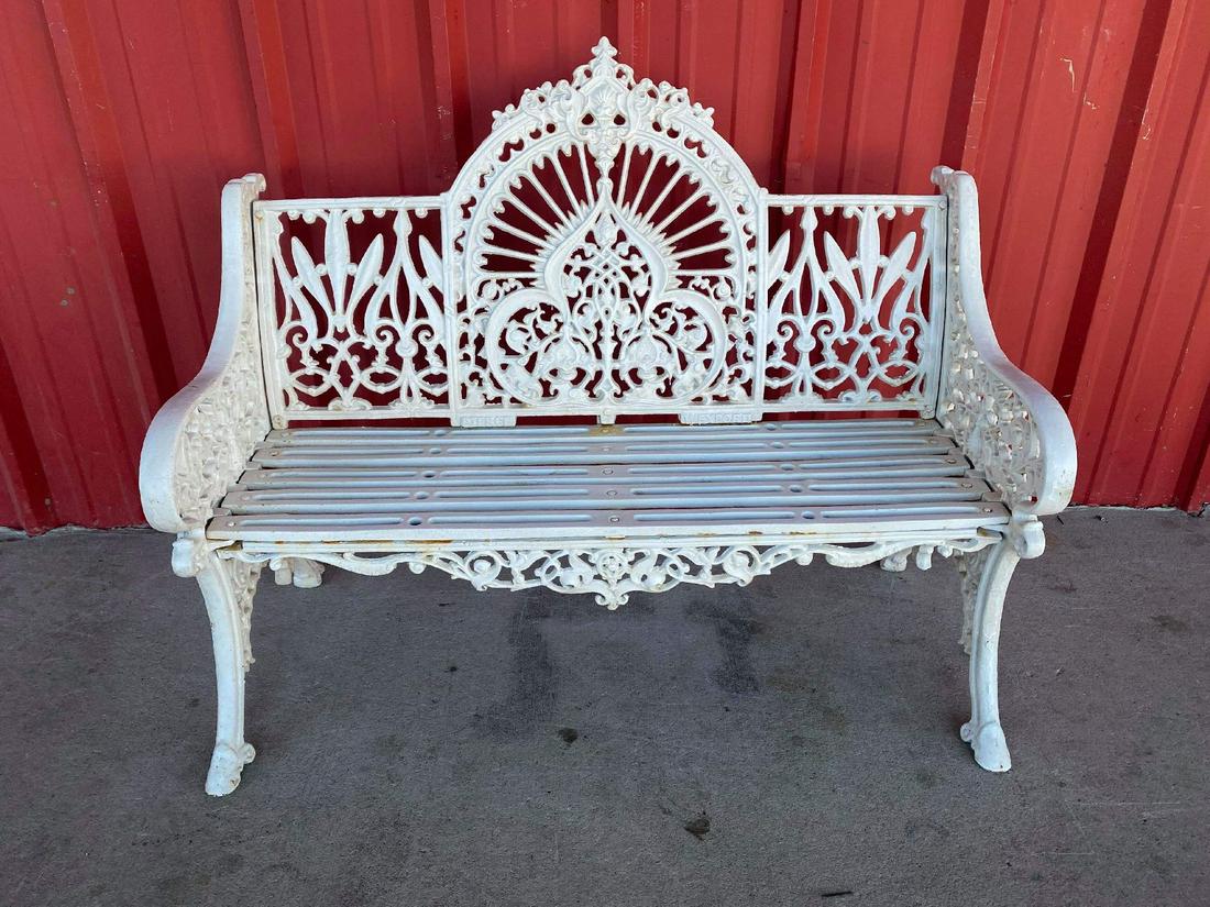 Heavy Solid Cast Iron Victorian Style Bench 1 Of 2: Heavy Solid Cast Iron Victorian Style Bench 1 Of 2 (Matching Benches)