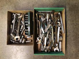 2 Box Lots Misc Tools including Impact Socket Set: 2 Box Lots Misc Tools including Impact Socket Set