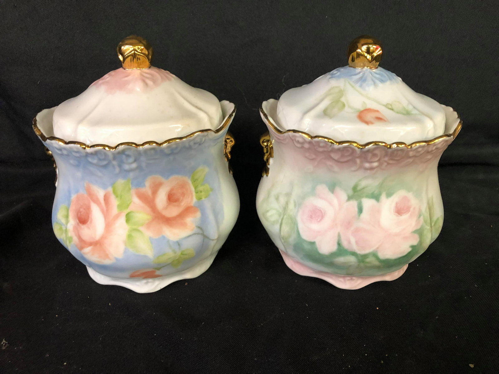 Pair Of Porcelain Cracker Jars: Pair Of Porcelain Cracker Jars