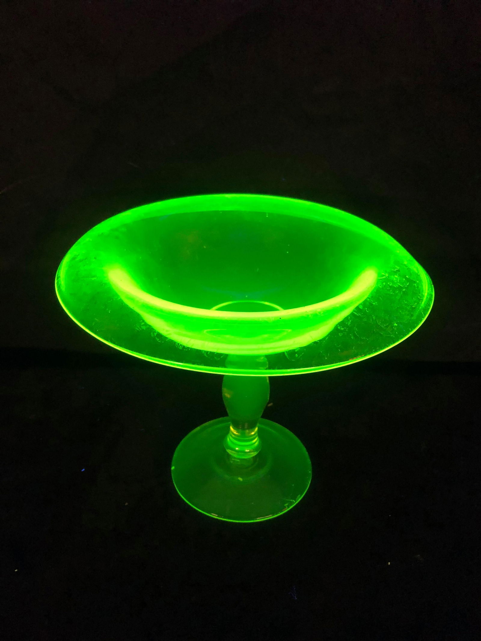 VASELINE GLASS COMPOTE (1 of 1)