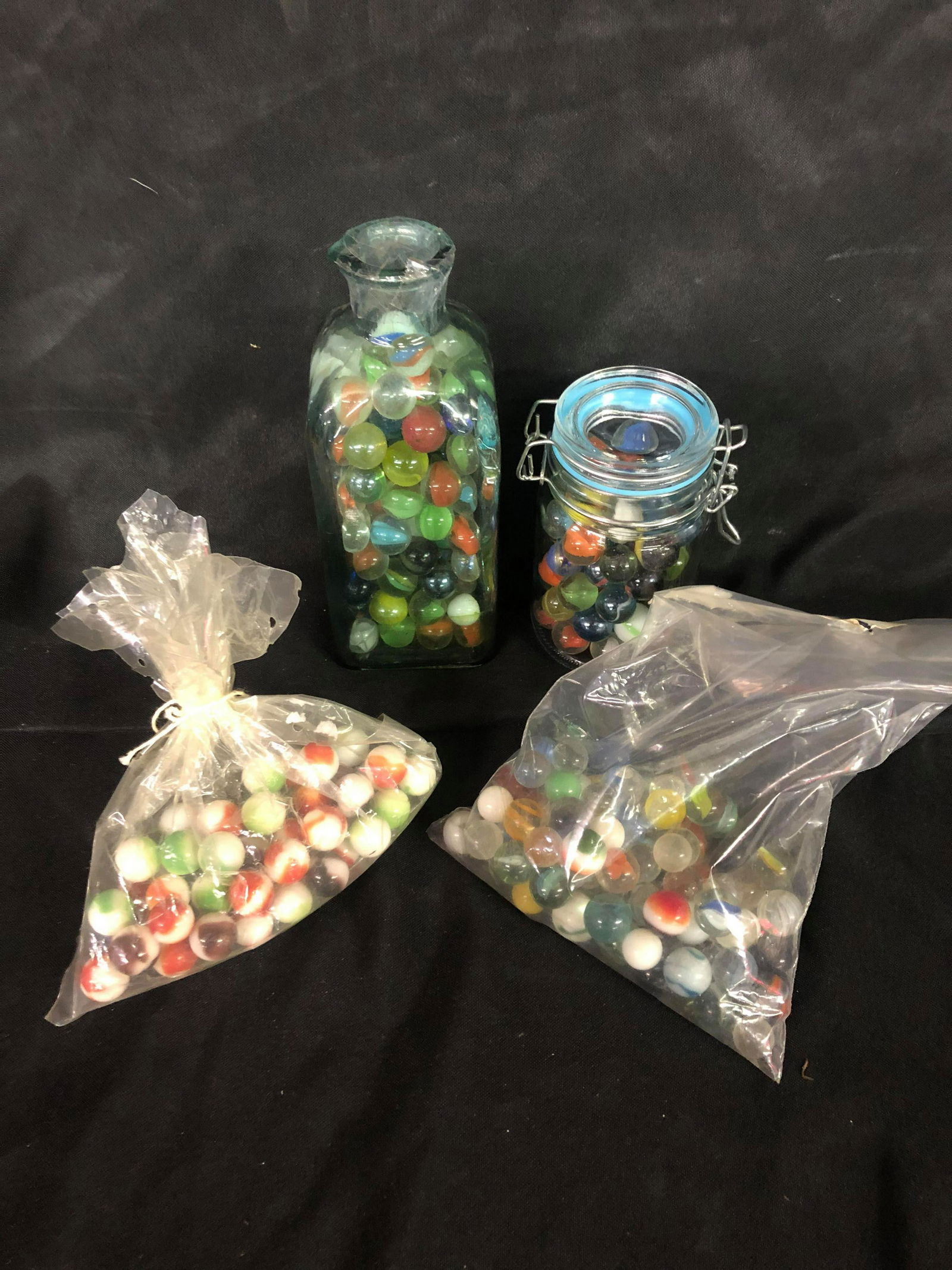JARS & BAGS OF MARBLES: JARS & BAGS OF MARBLES