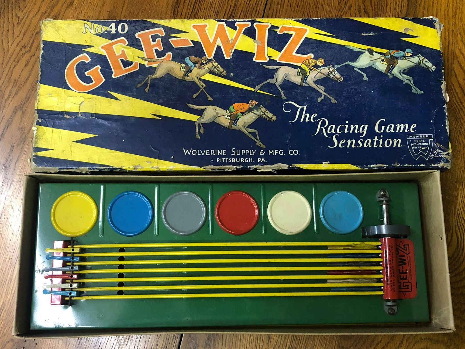 GEE-WIZ VINTAGE HORSE RACING GAME BY WOLVERINE SUPPLY (1 of 1)