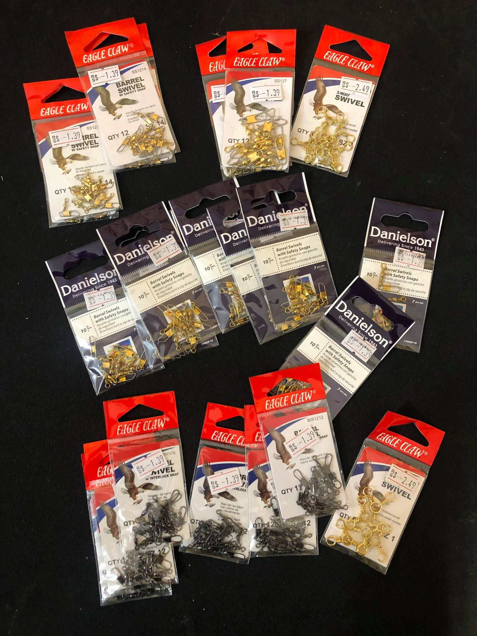 Collection Of Barrel Swivels & Safety Snaps By Eagle: Collection Of Barrel Swivels & Safety Snaps By Eagle Claw