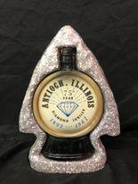 Jim Bean Antioch IL Diamond Jubilee 1967, Styrofoam: Jim Bean Antioch IL Diamond Jubilee 1967, Styrofoam Arrowhead Container Decanter