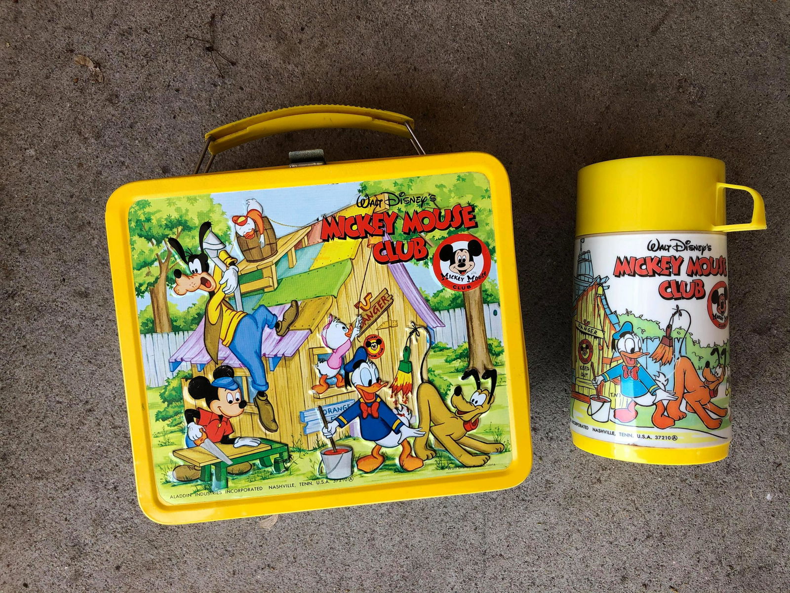 "MICKEY MOUSE CLUB" LUNCH BOX WITH THERMOS: "MICKEY MOUSE CLUB" LUNCH BOX WITH THERMOS