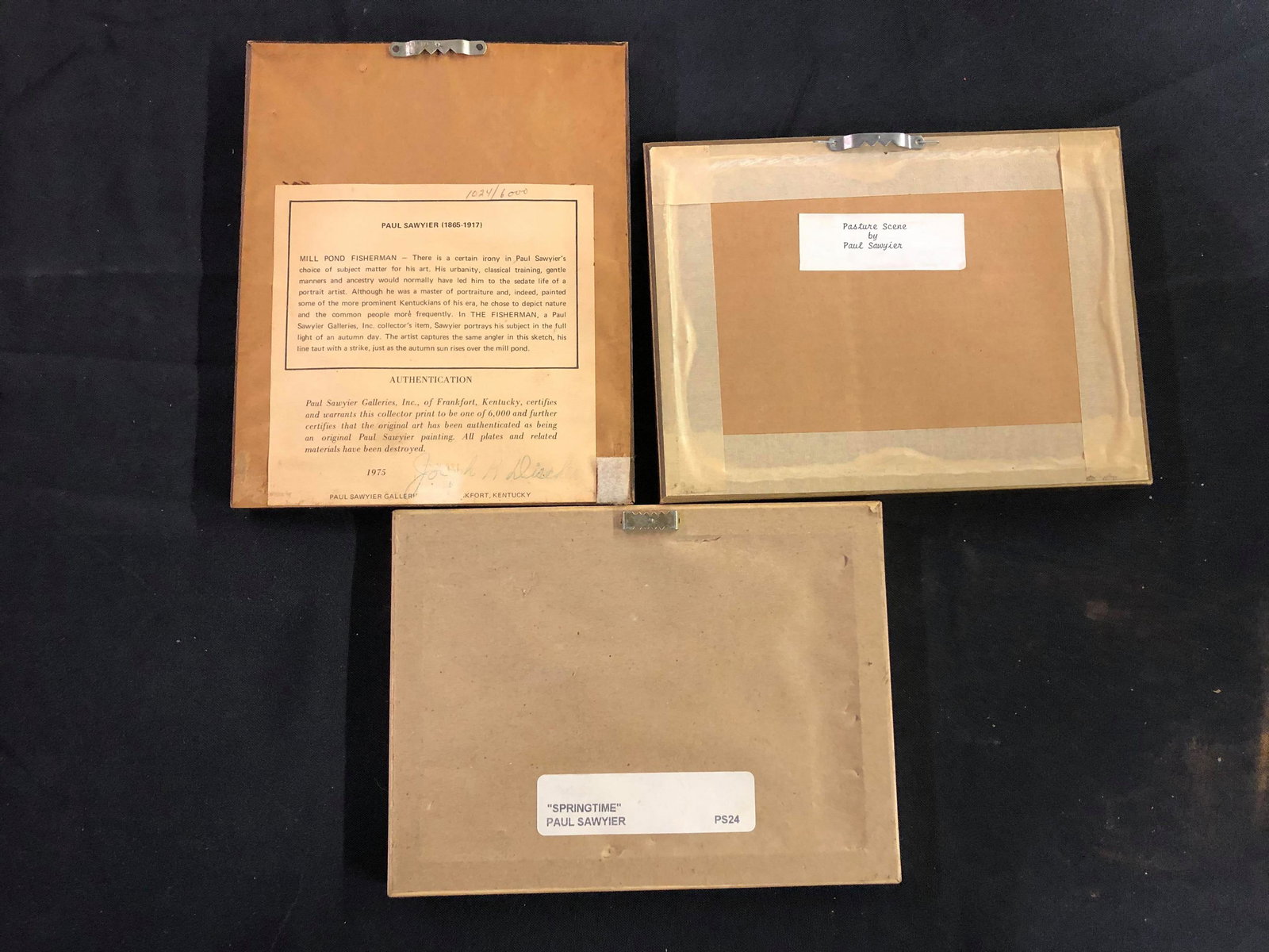 Trio Of Paul Sawyier Prints: Trio Of Paul Sawyier Prints