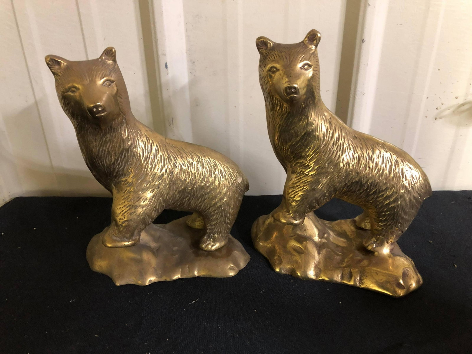 BRASS BEAR BOOKENDS: BRASS BEAR BOOKENDS