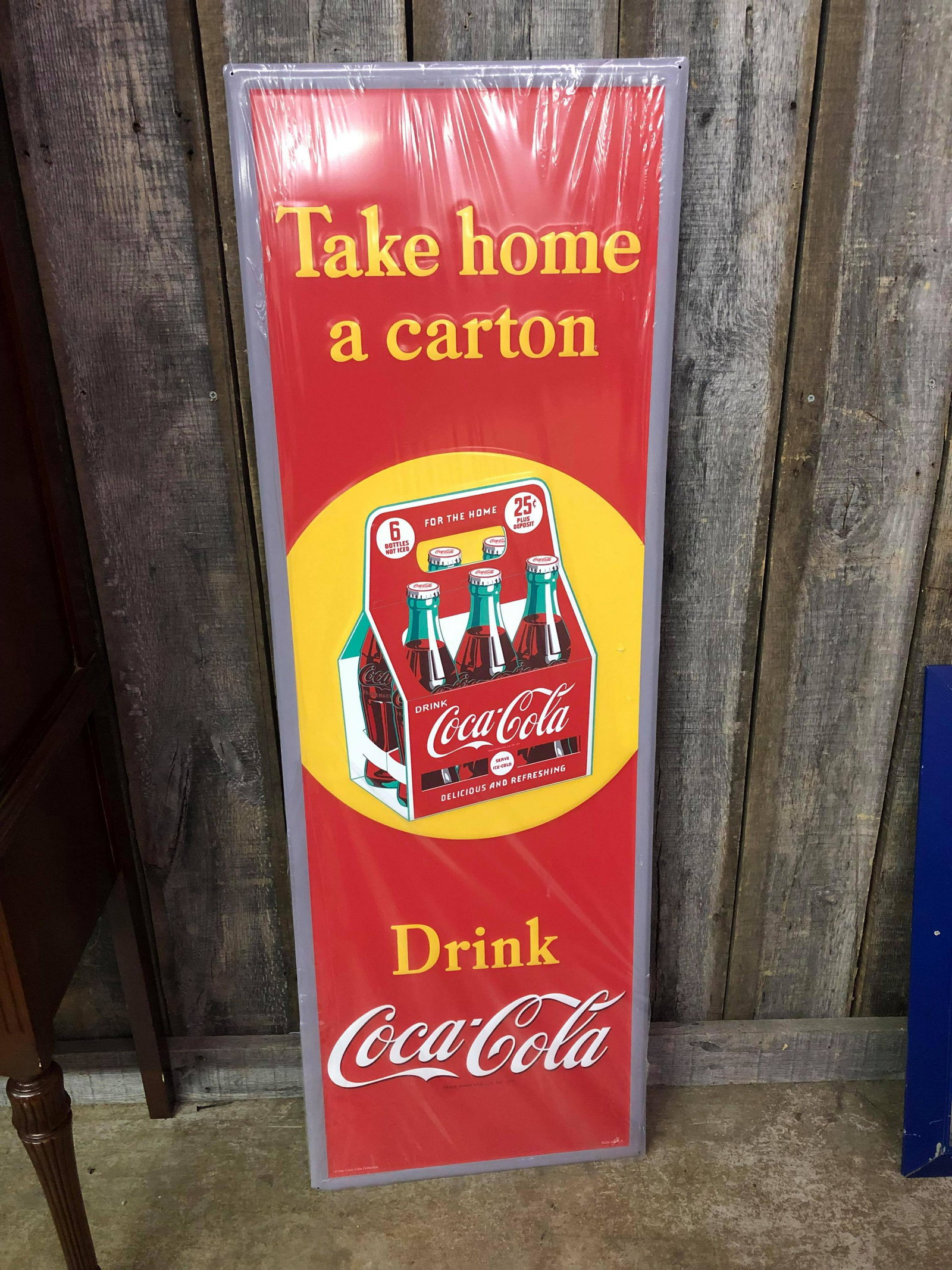 LARGE METAL COCA-COLA SIGN: LARGE METAL COCA-COLA SIGN