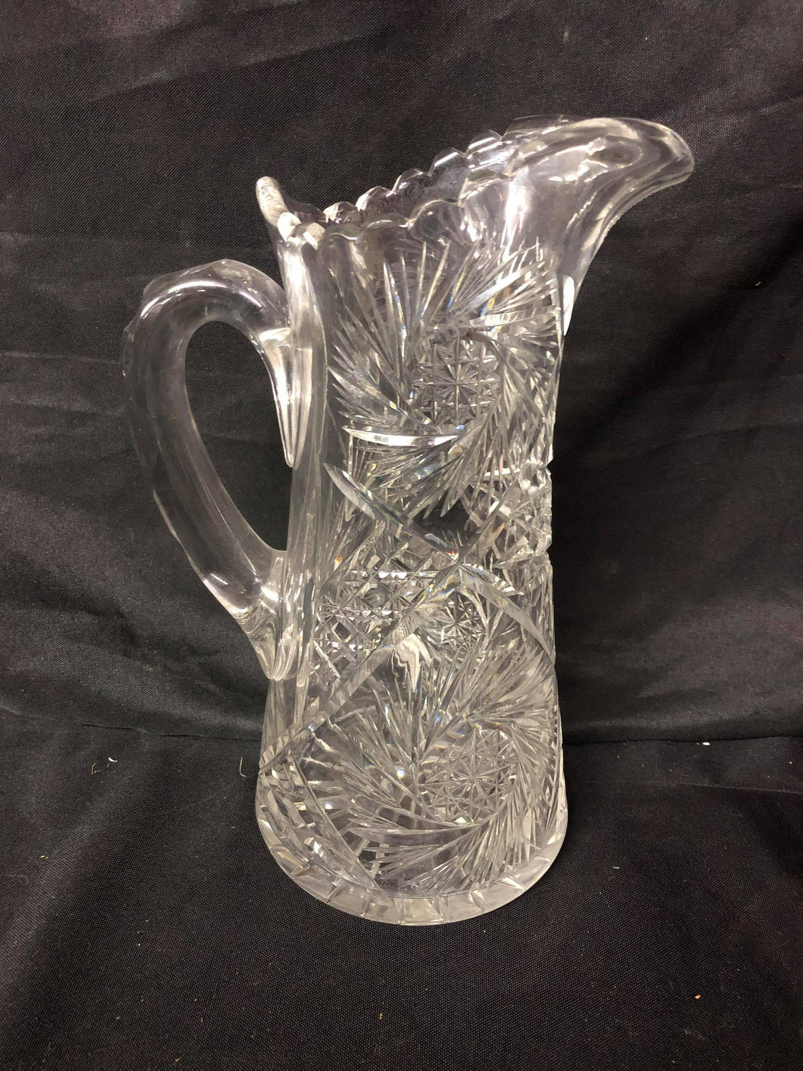 LARGE CUT GLASS CRYSTAL PITCHER (1 of 1)
