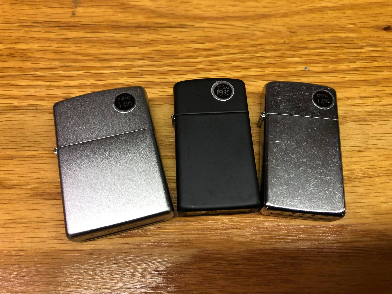 TRIO OF ZIPPO LIGHTERS: TRIO OF ZIPPO LIGHTERS