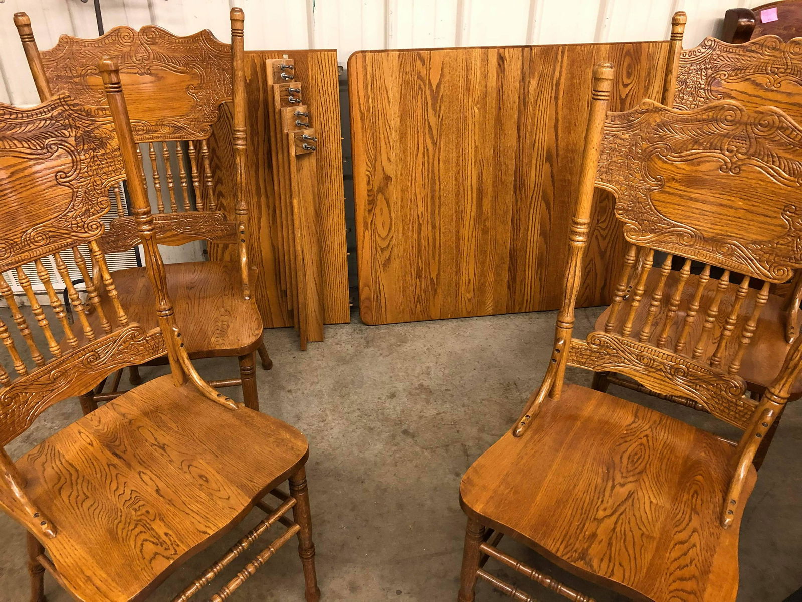 Beautifully Carved Highback Chairs and Kitchen Table: Beautifully Carved Highback Chairs and Kitchen Table