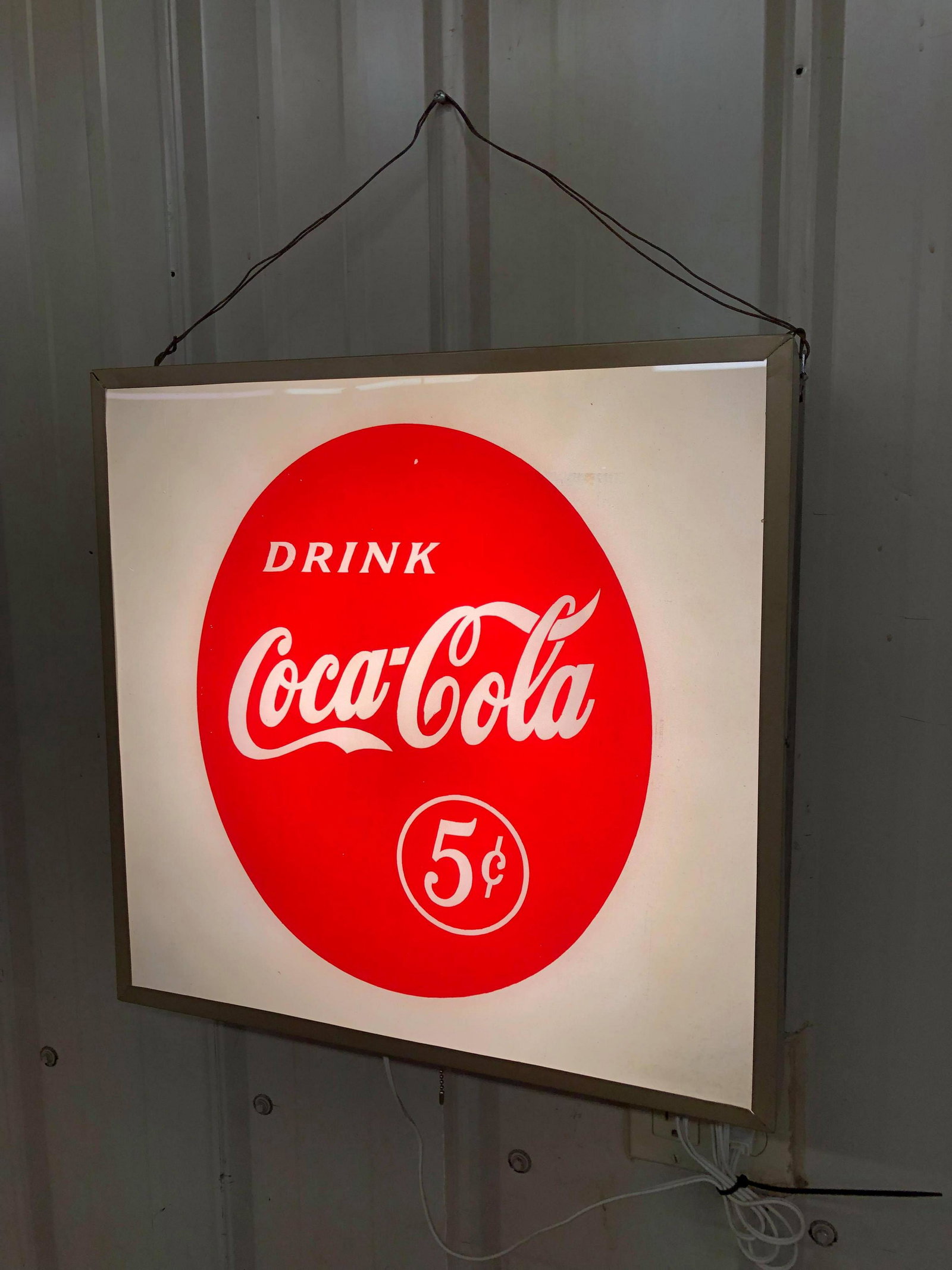 Lighted Coca-Cola Sign: Lighted Coca-Cola Sign