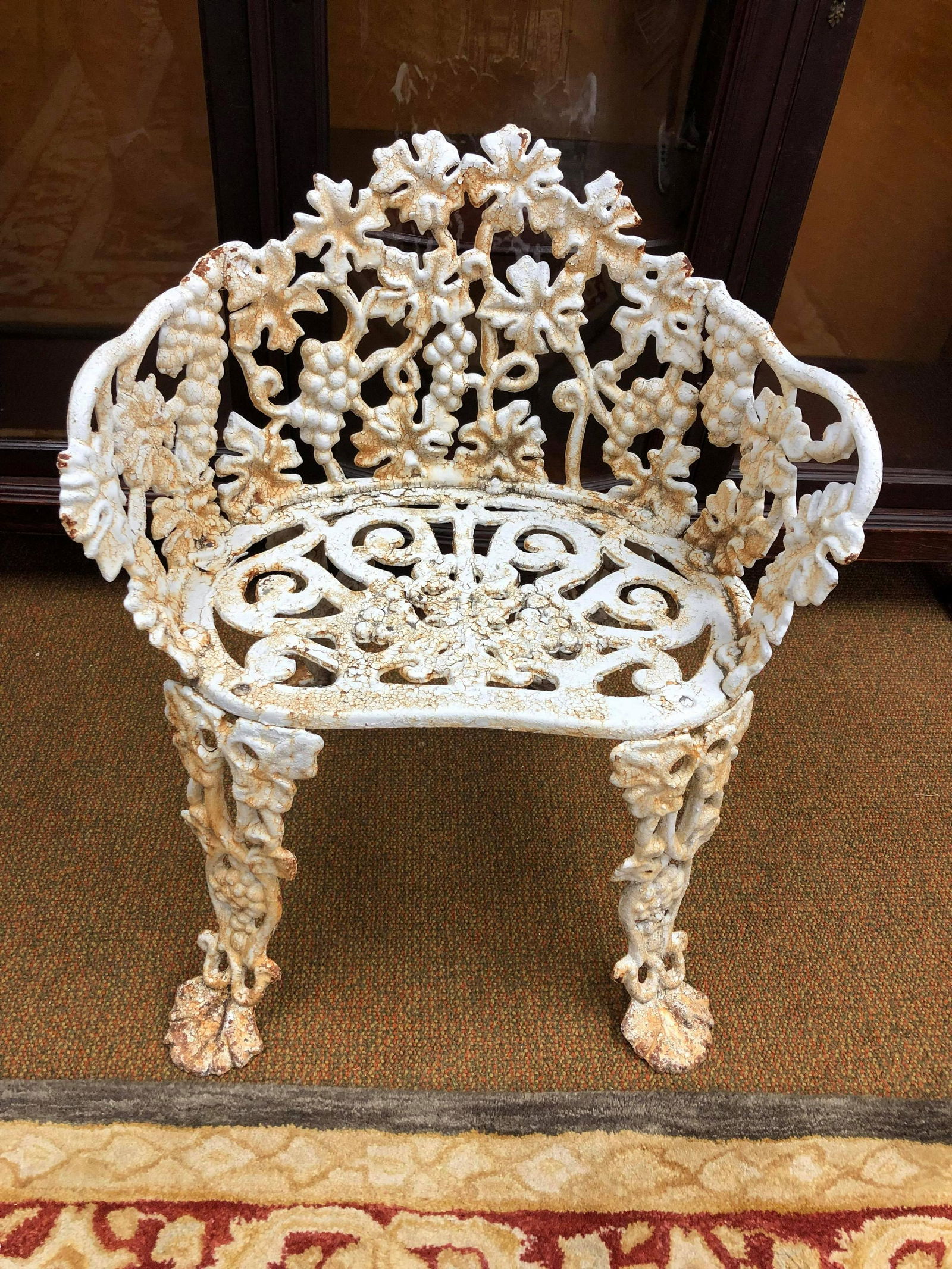 Antique Cast Iron Grape Pattern Chair (24"x24") (1 of 1)