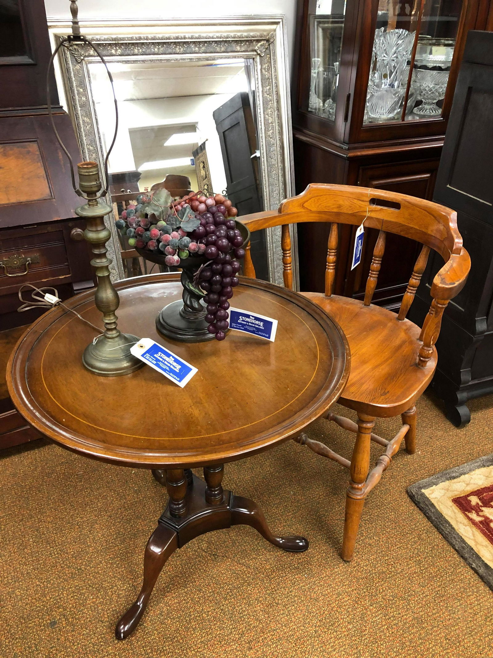 Bombay Style Table, Nantucket Barrel Chair & (1 of 2)