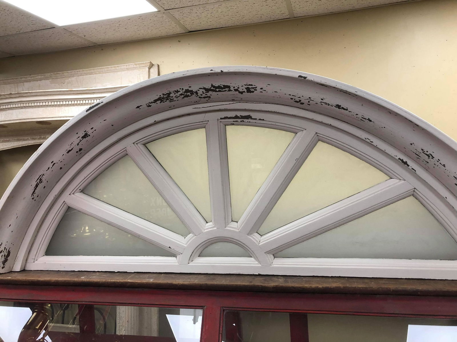 Architectural Salvage Large Arch Window (67"x24") (1 of 2)