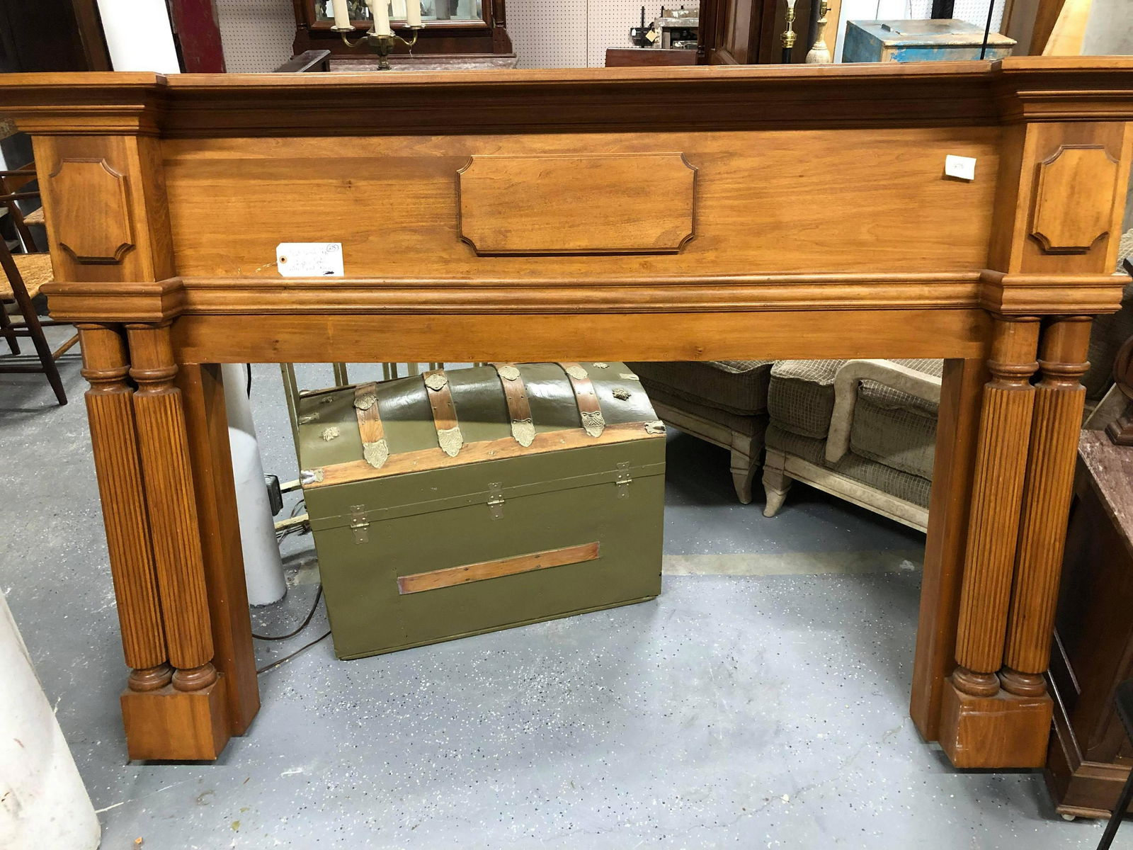 Greek Revival Style Fireplace Mantle With Reeded (1 of 3)