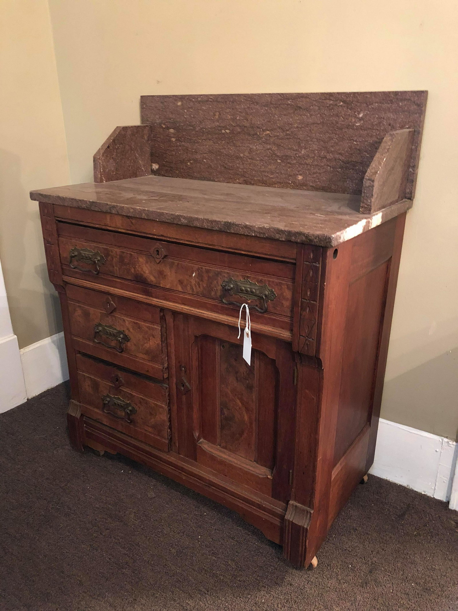 Marble Top Wash Stand (39 in): Marble Top Wash Stand (39 in)