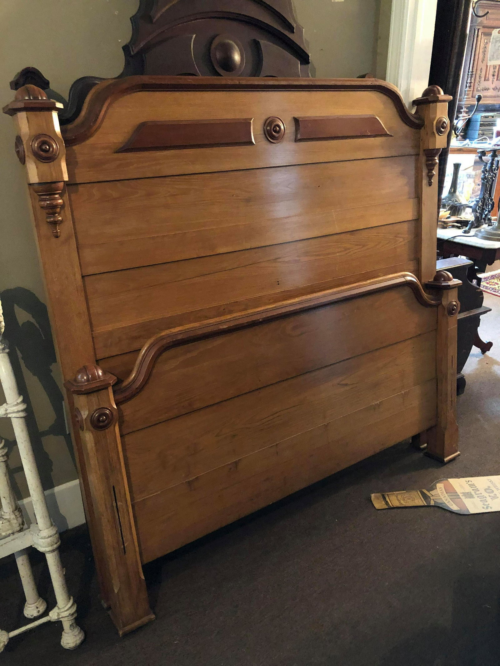 Antique Eastlake Bed (Inside Dimensions 54.5 width): Antique Eastlake Bed (Inside Dimensions 54.5 width)