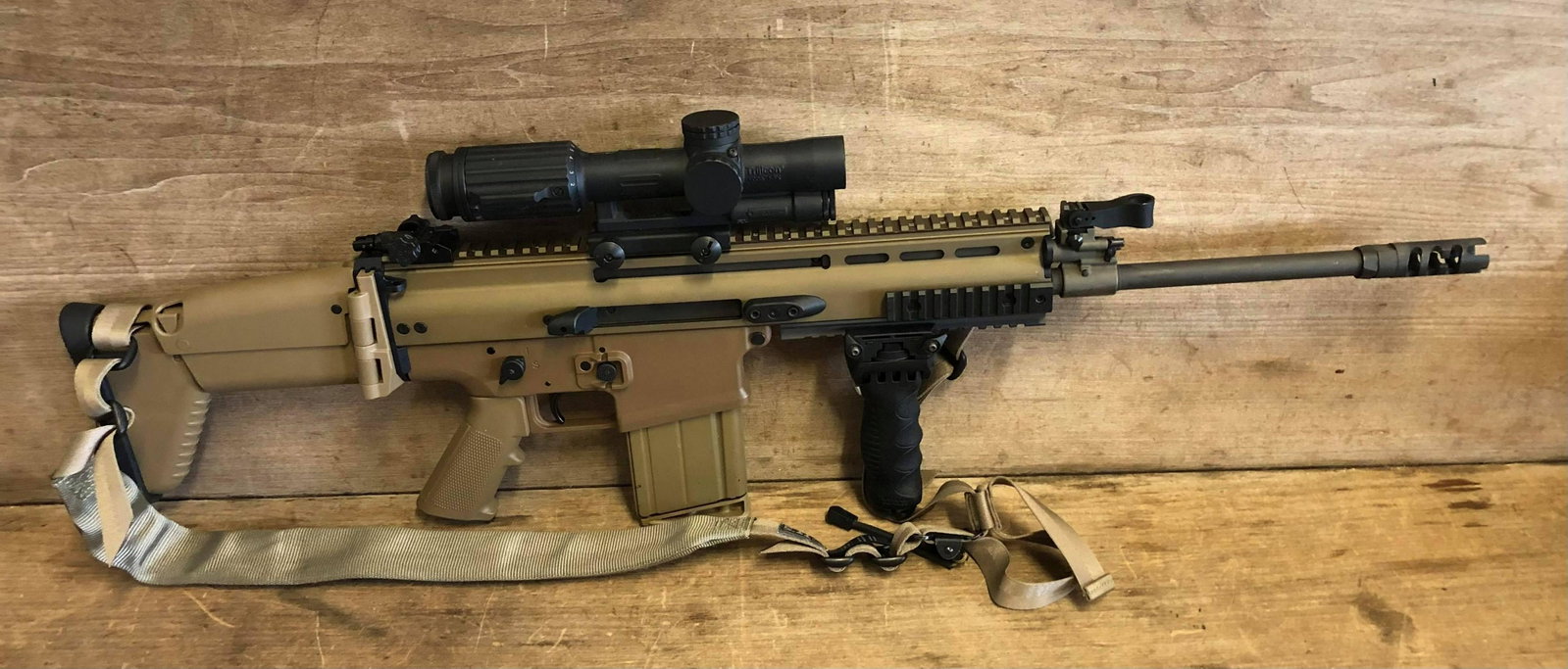 FNH USA Scar 17-S Caliber 7.62x51 Belgium HC44332: FNH USA Scar 17-S Caliber 7.62x51 Belgium HC44332 Trijicon Scope