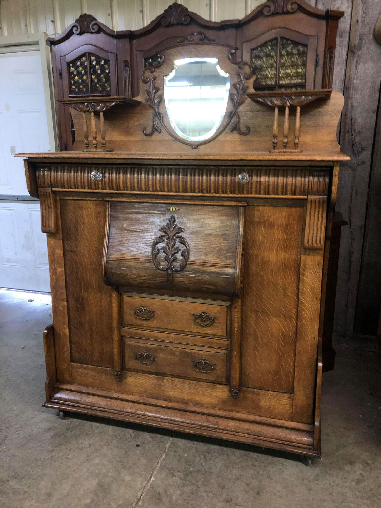 ANTIQUE OAK MURPHY BED (1 of 1)