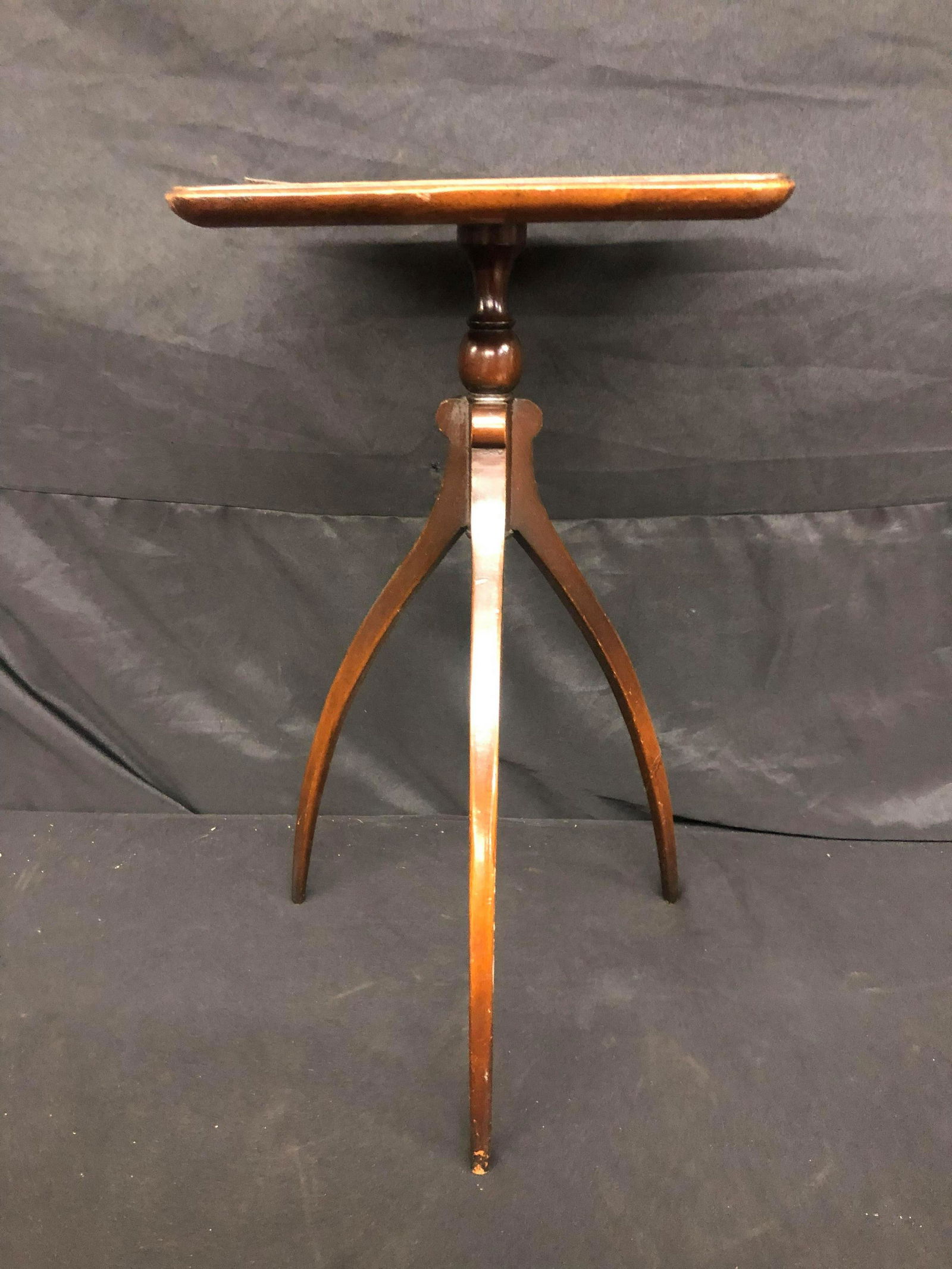 LEATHER TOP PLANT STAND TABLE (1 of 2)