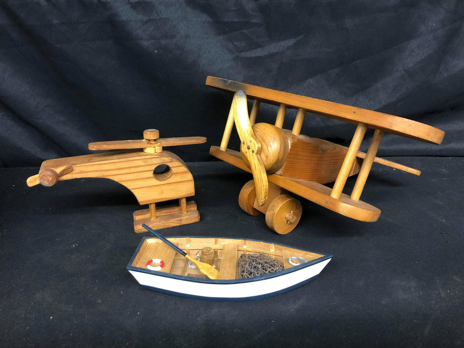 Wooden Helicopter/Airplane/Canoe: Wooden Helicopter/Airplane/Canoe