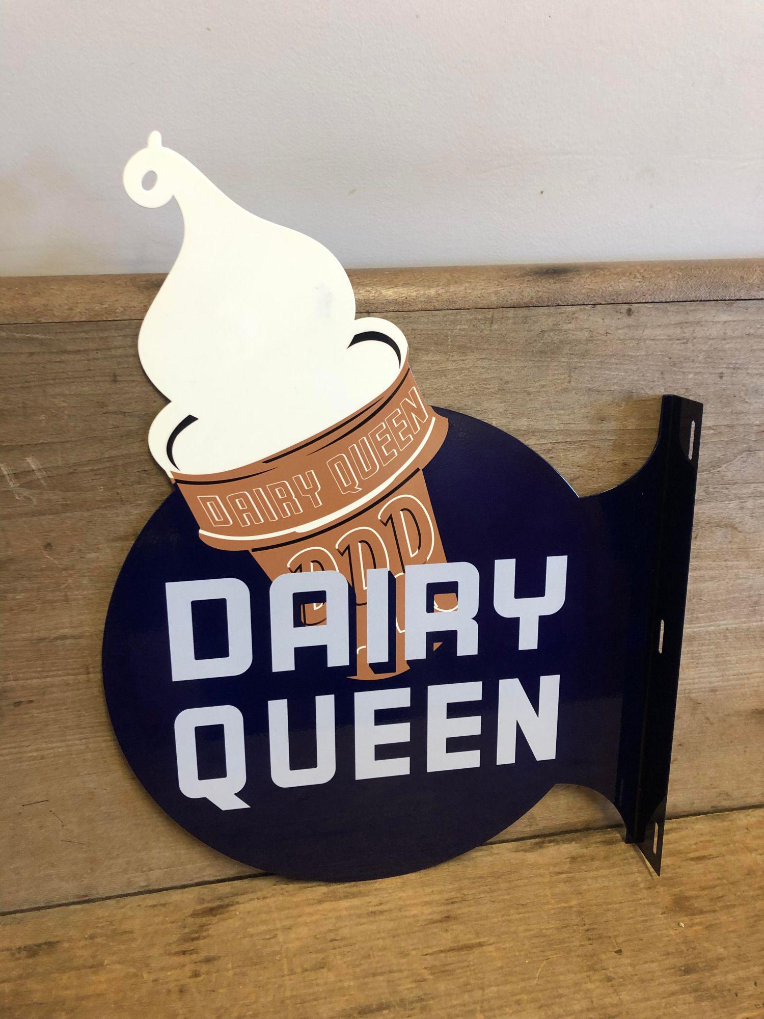 DAIRY QUEEN DUEL SIDED FLANGE SIGN: DAIRY QUEEN DUEL SIDED FLANGE SIGN