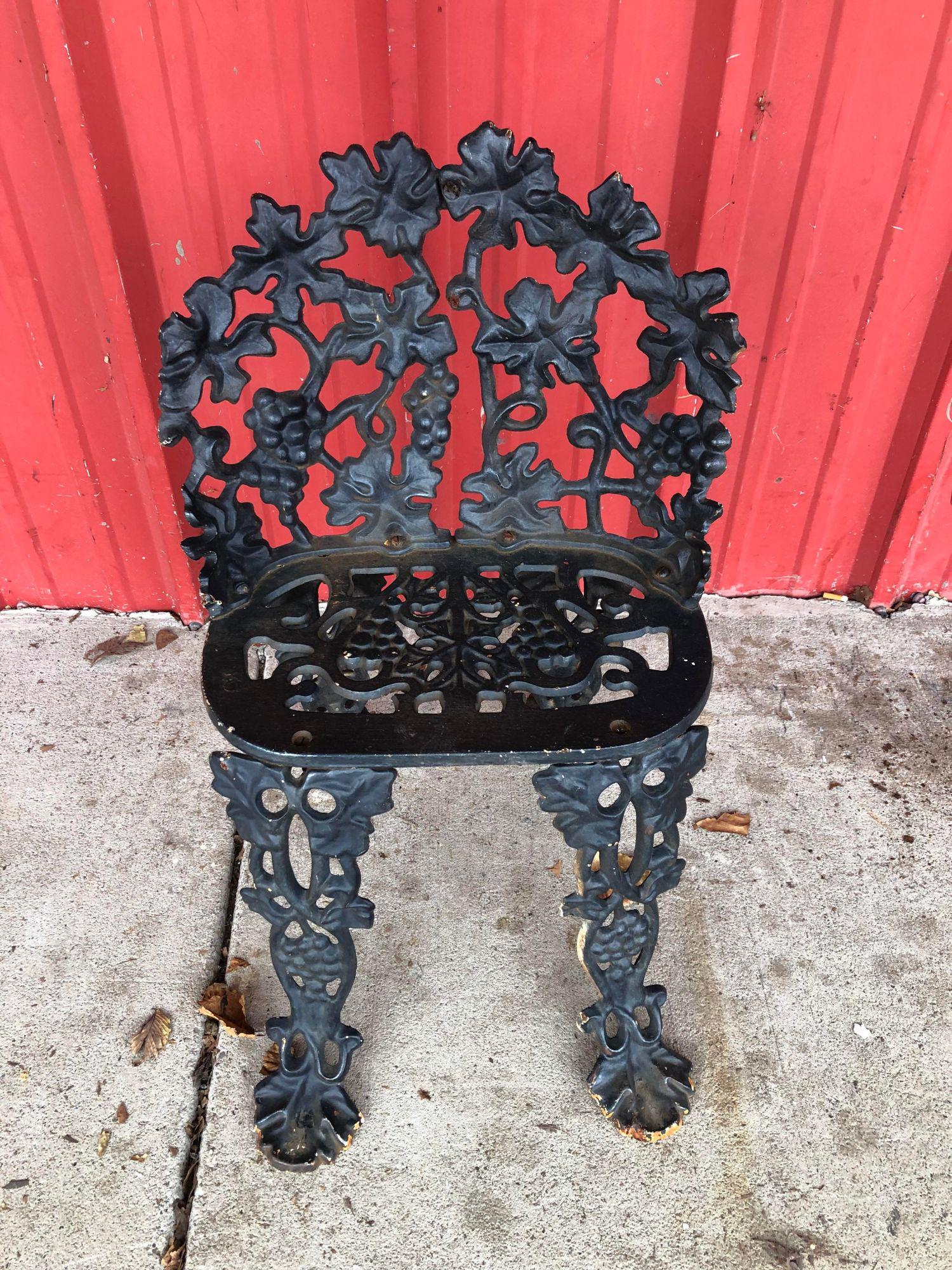 Antique Grape Vine Cast Iron Style Settees: Antique Grape Vine Cast Iron Style Settees