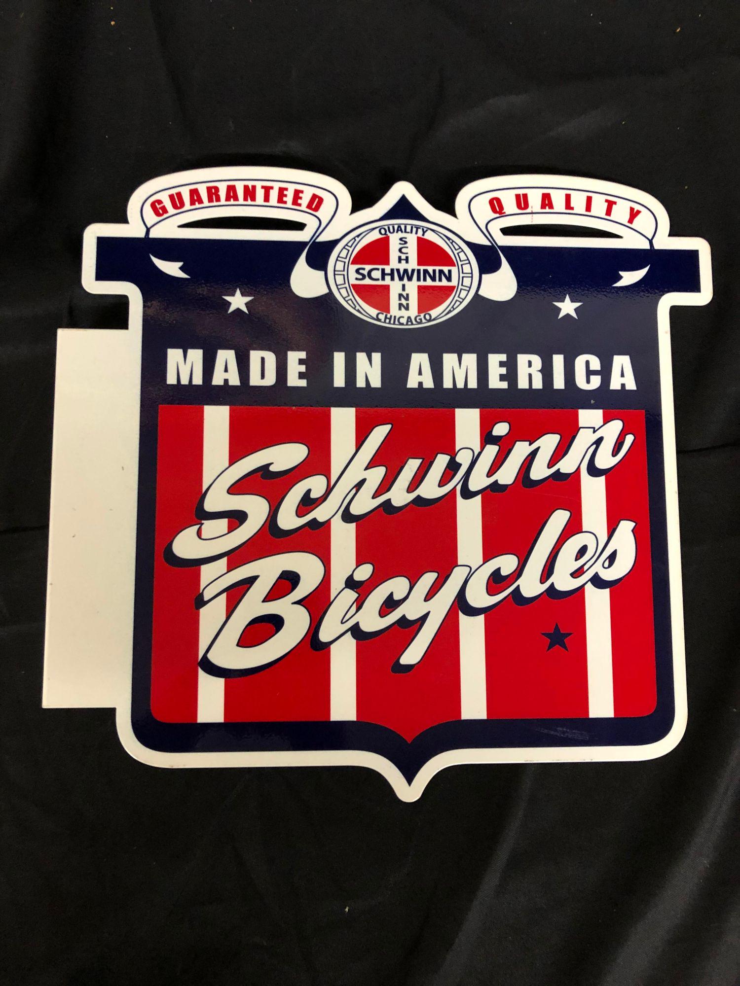 Schwinn Bicycles Double Sided Metal Hanging Sign (1 of 1)