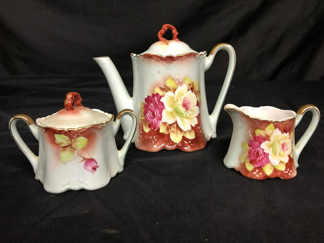 Painted Tea Pot and Containers (1 of 1)