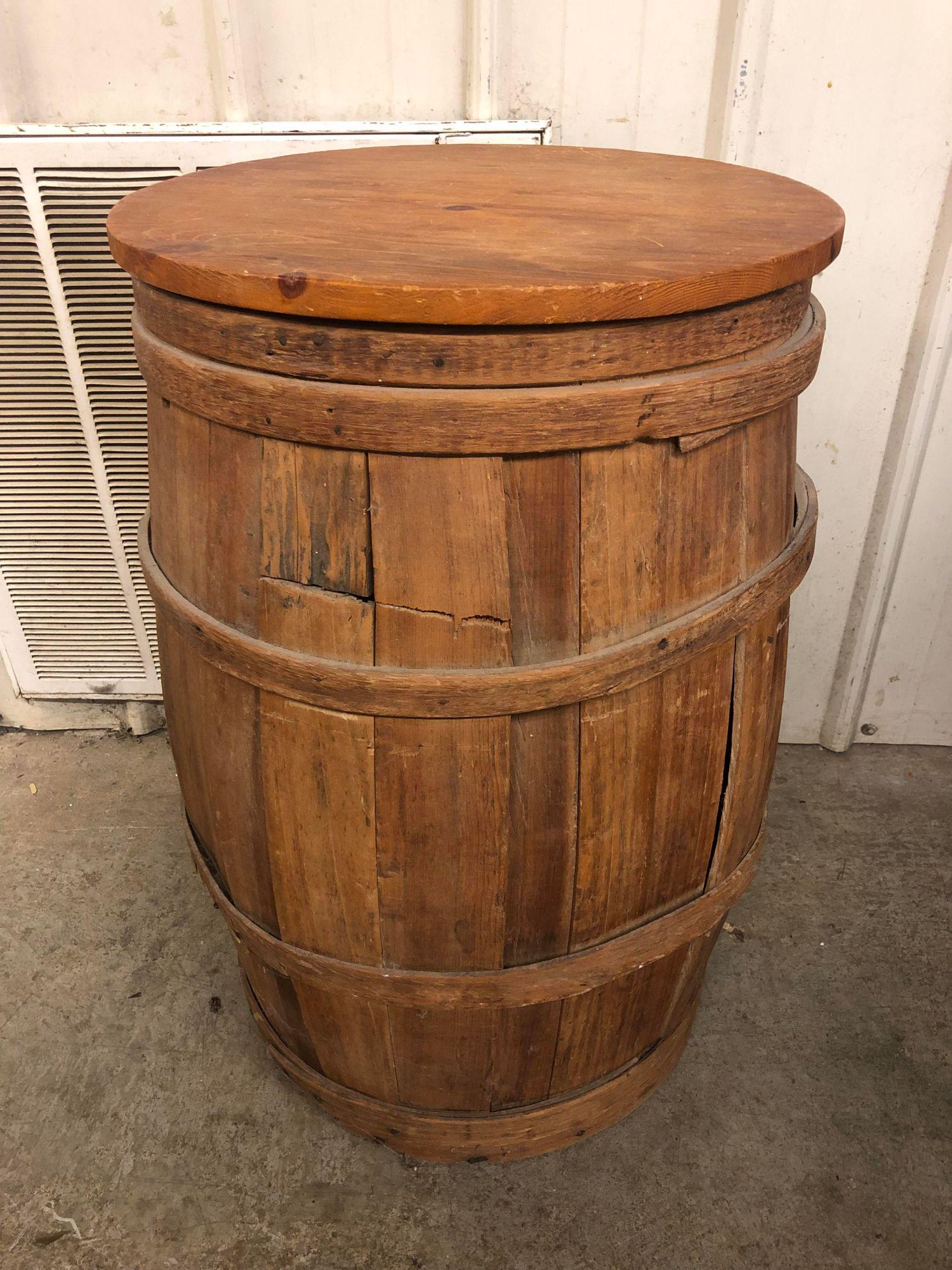 Antique Barrel w/ Top (1 of 1)