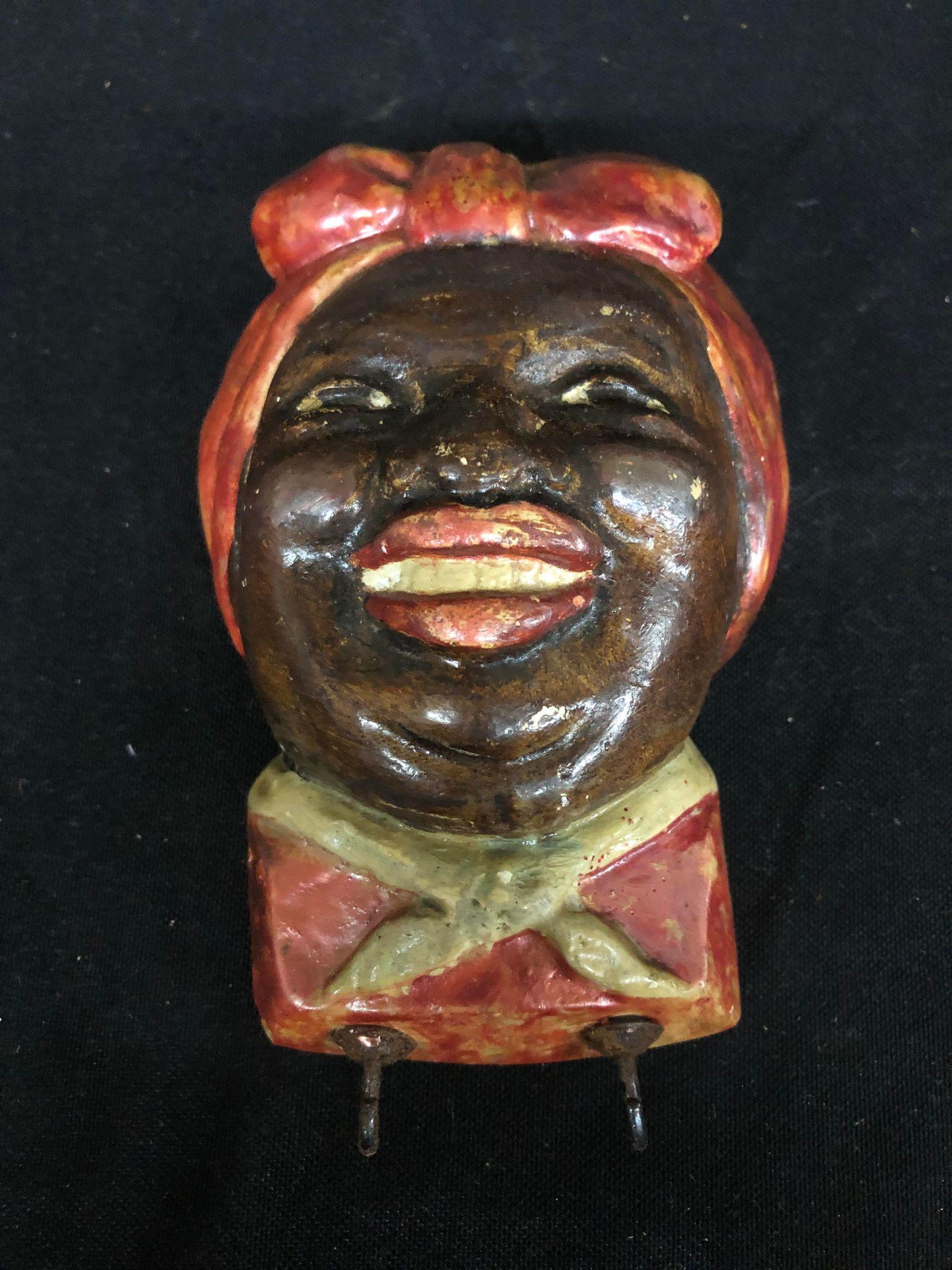Chalkware Black Americana Aunt Jemima Hanger: Chalkware Black Americana Aunt Jemima Hanger
